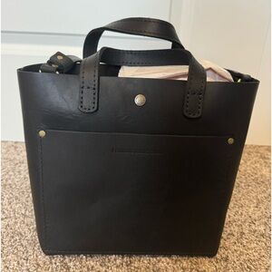 Portland Leather Black Mini Crossbody